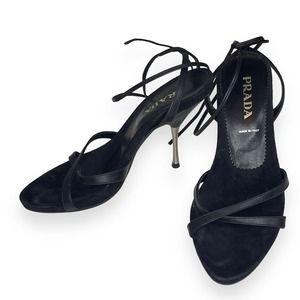 *** SOLD *** PRADA Mary Jane Strappy Black Leather Heels